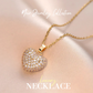 18 k Gold Pavé Heart Pendant Necklace